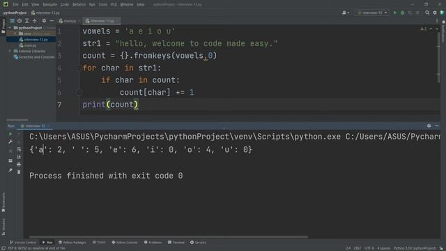 Print vowels from a String | Python Interview Problems | Part - 13 | #python смотреть онлайн