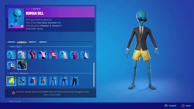 New Human Bill alien skin in Fortnite смотреть онлайн