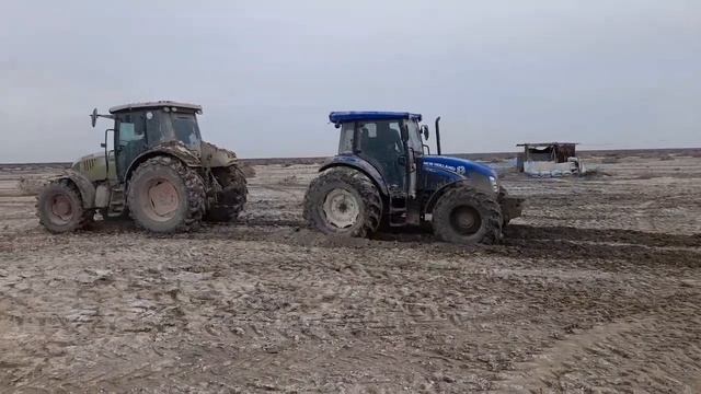 Mo'ynoqda operatorlarimiz traktorlarining kuchini sinashmoqda. ARION 630C va NEW HOLLAND TD5.110 смотреть онлайн
