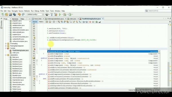 Food ordering system by using only java swing desktop application
