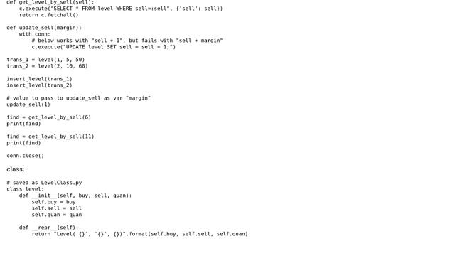 Python sqlite3: Update all records with sum of passed parameter and current field value смотреть онлайн