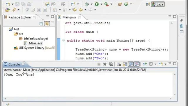 Java 27 TreeSet смотреть онлайн