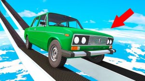 СМЕРТЕЛЬНОЕ ПАДЕНИЕ! СЛОЖНЫЙ СКИЛЛ ТЕСТ НА ВАЗ 2106 В НЕБЕ! ОПАСНАЯ ДОРОГА СМЕРТИ В BeamNG.drive