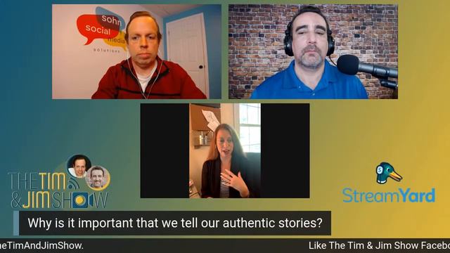 How to Tell Your Authentic Story - The Tim & Jim Show with Guest Michelle Markey смотреть онлайн