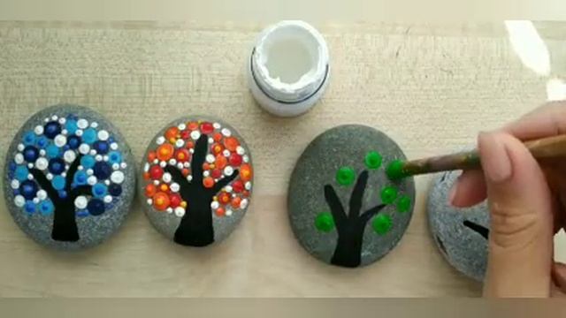 Рисую на камне /точечная роспись смотреть онлайн