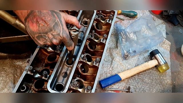 Засухариваем клапана на ГБЦ от Икса E53 M62b44