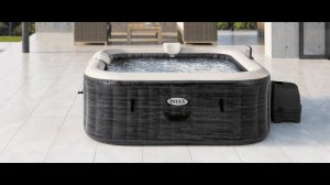 Надувное джакузи Intex PureSpa Bubble Therapy+Hard Water System Greystone Deluxe