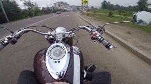 Yamaha XV1600 Road Star Wild Star поездка по городу [Ride in City] [Тест драйв]