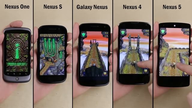 Nexus 5 vs. Nexus 4 vs. Galaxy Nexus vs. Nexus S vs. Nexus One смотреть онлайн