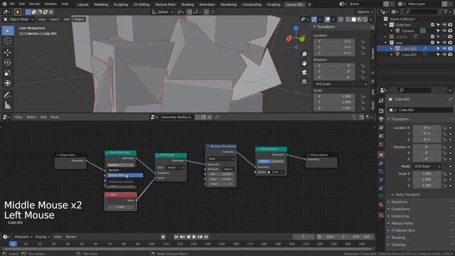 Blender tutorial - How to prevent mesh overlapping issue while using Geometry Nodes смотреть онлайн