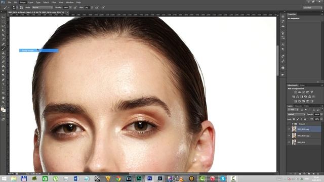 Как восстановить текстуру кожи на пересвеченных участках смотреть онлайн
