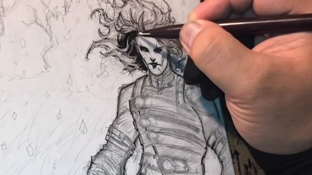 Brian Rogers drawing Edward Scissorhands смотреть онлайн