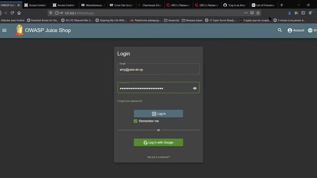OWASP Juice Shop Sensitive Data Exposure - Login Amy смотреть онлайн