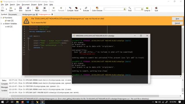 Pertemuan 1 Part 4 - I. Pengenalan IDE Geany dan VCS Git (Pengenalan Git) смотреть онлайн