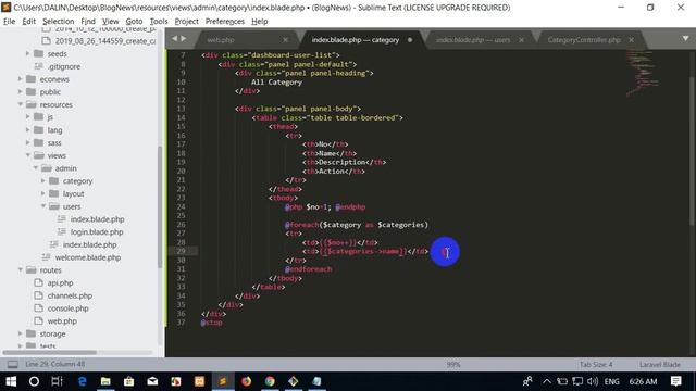 Make admin panel part#1(Show all Category) in khmer by Pen Samol смотреть онлайн