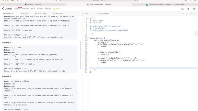 Google Coding Interview Question | Leetcode 8 | String to Integer (atoi) смотреть онлайн
