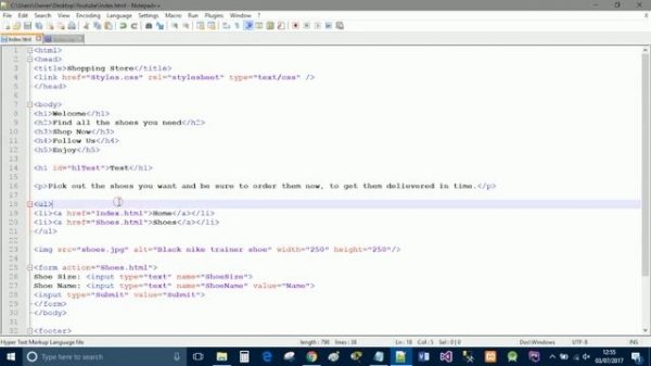 Styling HTML webpage using CSS in Notepad++ , background, font style, centering