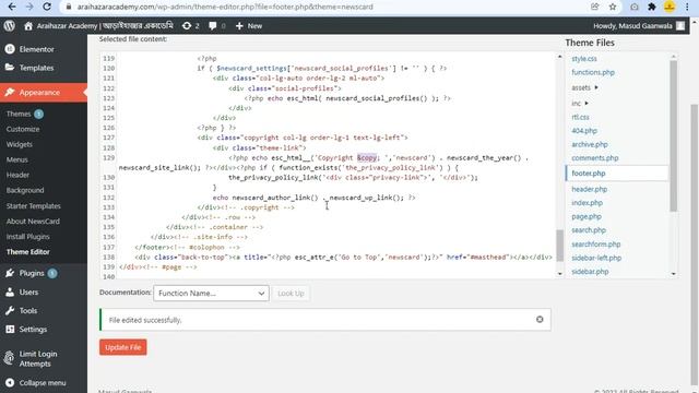 Footer Credit Remove php file in Wordpress ◉ ARAIHAZAR ACADEMY смотреть онлайн