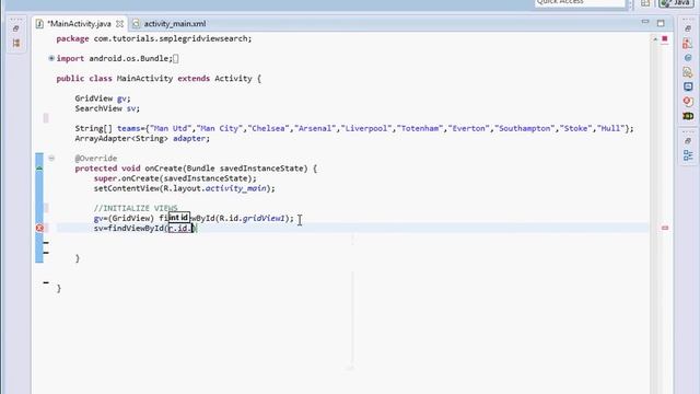 Android Simple GridView - Search/Filter With SearchView смотреть онлайн