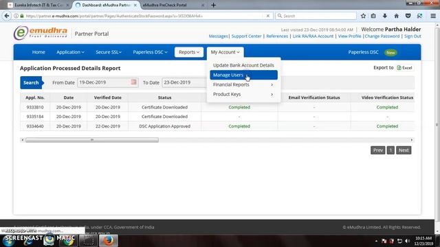 eMudhra digital signature franchise registration смотреть онлайн