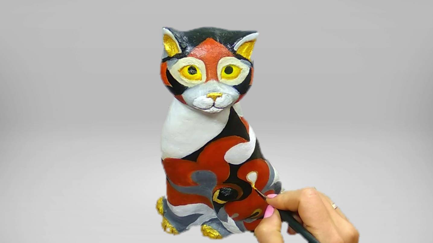 Кошечка. Статуэтка. DIY. смотреть онлайн