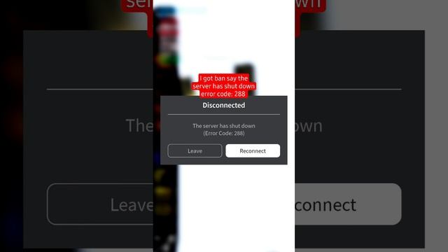 i got ban the server has shut down Error 288 #roblox смотреть онлайн