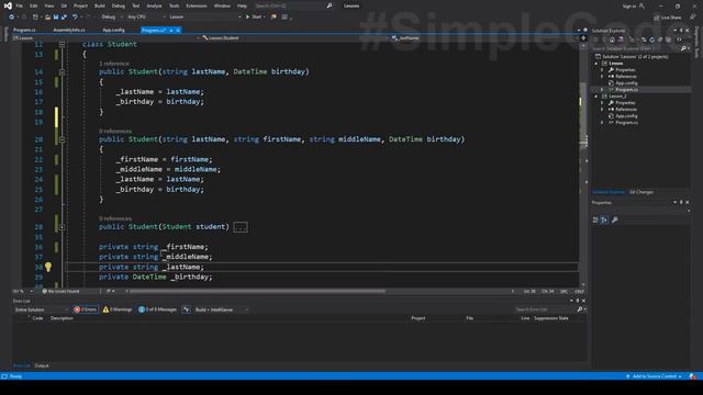 №79. C#. Перегрузка конструкторов класса смотреть онлайн