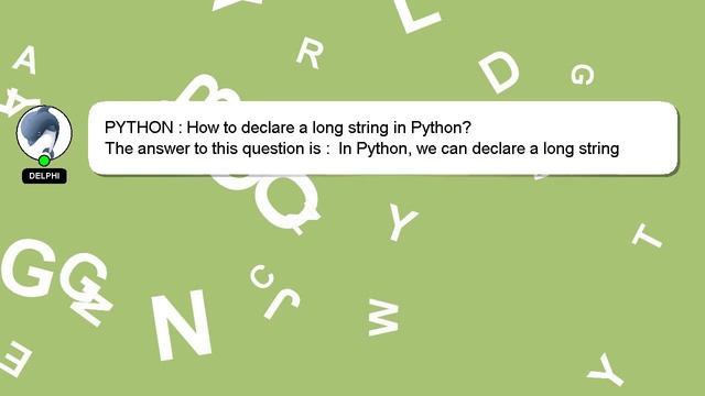 PYTHON : How to declare a long string in Python? смотреть онлайн