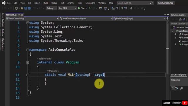 How to run first C# Console Application Project on Visual Studio 2022 смотреть онлайн