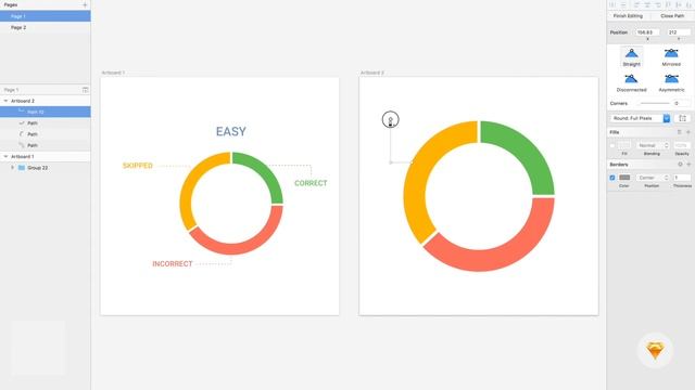 Create a Pie/Doughnut Chart in Sketch App • [UX/UI Design] tutorial • Super easy смотреть онлайн