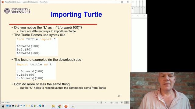 Python 01-6: Introduction - Turtle Graphics simple shapes смотреть онлайн
