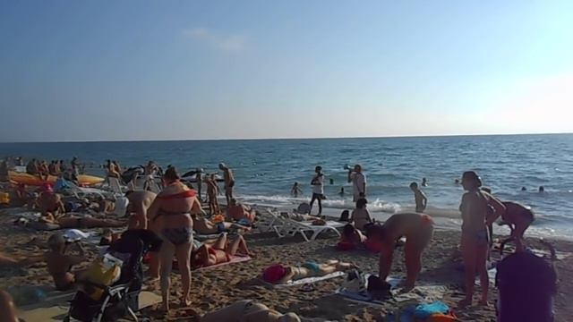 Крым, п.г.т Николаевка, пляж, 14 августа 2015 года, время 18-00 смотреть онлайн