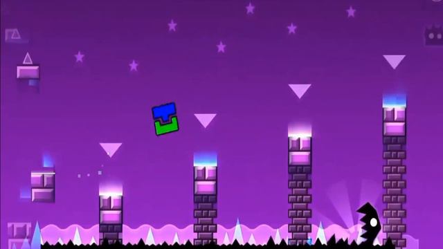 Прохождение первого уровня в Geometry Dash Meltdown !!! смотреть онлайн