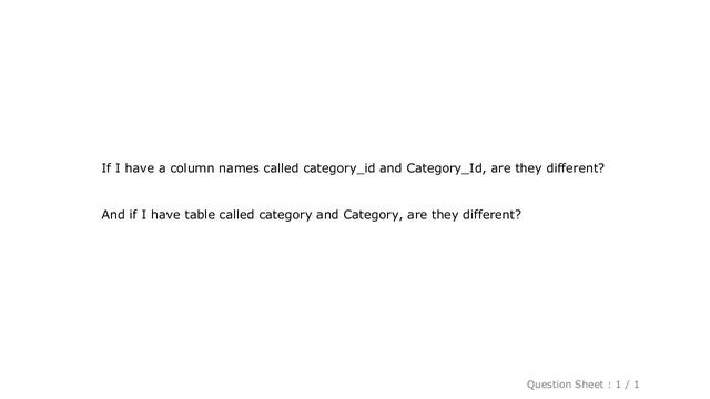 MySQL : Are column and table name case sensitive in MySQL? смотреть онлайн