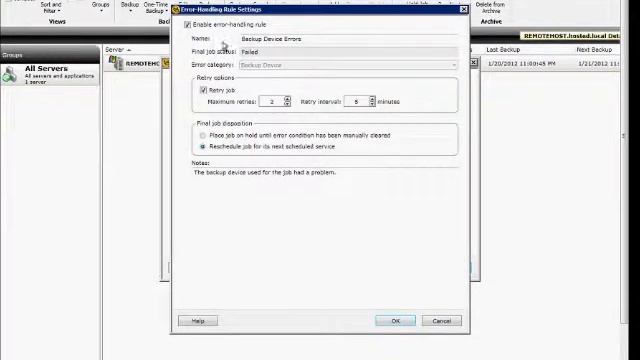 How to setup job error handling rules in Backup Exec 2012 смотреть онлайн