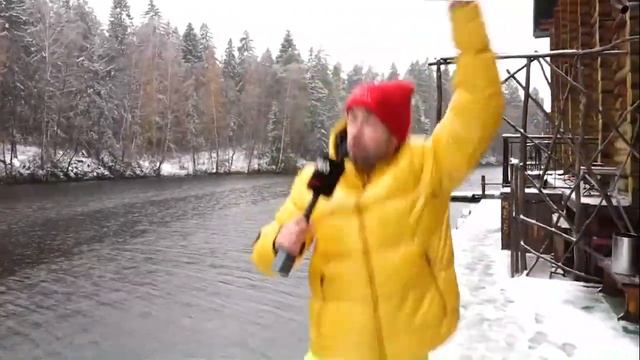 Сергей Шубенков не растерялся и нырнул в холодную воду | Челлендж метеоведущих. Шубенков смотреть онлайн