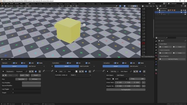 UPBGE tutorial #06 - tank shooting смотреть онлайн
