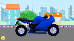 Развивающие мультики. Сборник мультфильмов про мотоциклы.