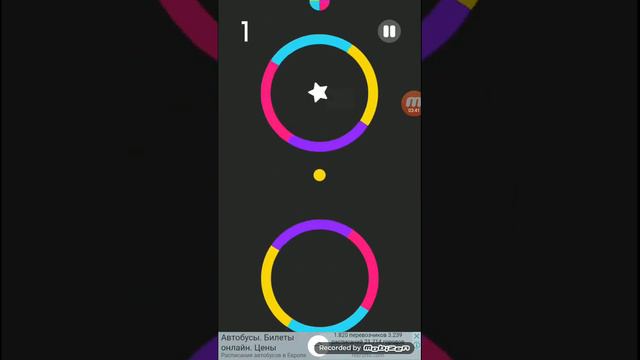 Играем в Color Switch. Очень сложная игра( я и первого уровня не прошел) смотреть онлайн