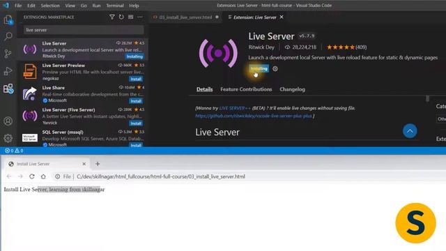 Learn Web Development - Setup Live Server in VS Code смотреть онлайн