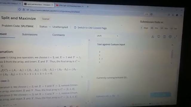 Split and Maximuze @Codechef Solution In #Java смотреть онлайн