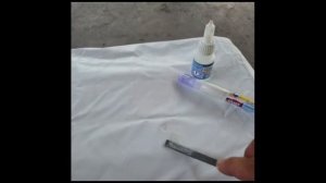 Идеально убрать порез (дырку) на полотне натяжного потолка