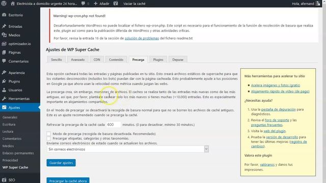 Curso de Optimización SEO en WordPress - Optimización de memoria caché con WP Super Cache смотреть онлайн