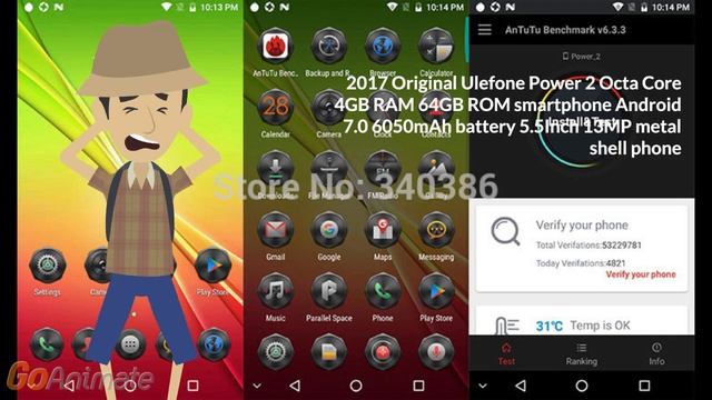 Ulefone Power 2 ОС Android 7.0 аккумулятор 6000 мАч телефон с aliexpress смартфон смотреть онлайн