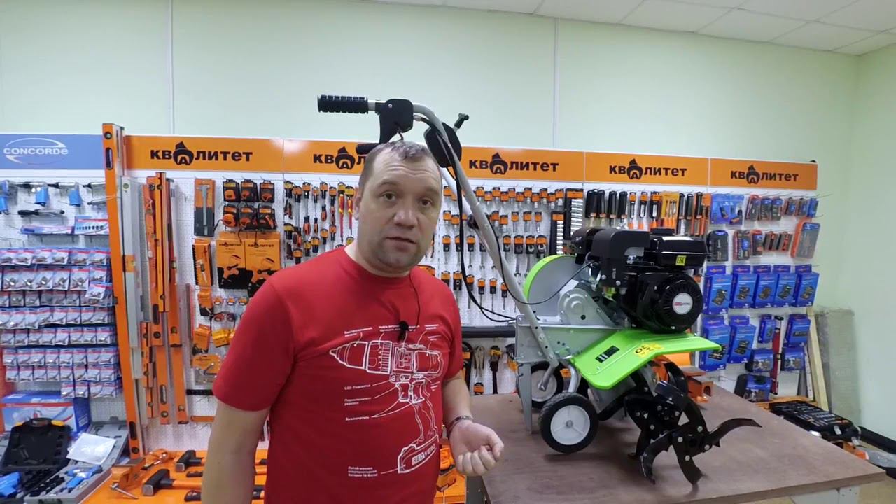 Видео о мотокультиваторе RedVerg RD GT790 Обзор двигателя, органов управления, и фрез культиватора смотреть онлайн