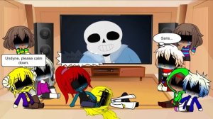 Undertale react to Sans Stronger Than You