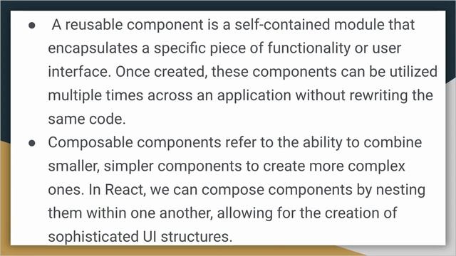 "Mini Video on ReactJs:Reusable,Composable components | Interview Questions & Answers [English]" смотреть онлайн