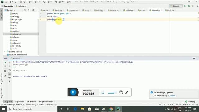 Python Tutorial !! Learn Dynamic input in python || Input смотреть онлайн