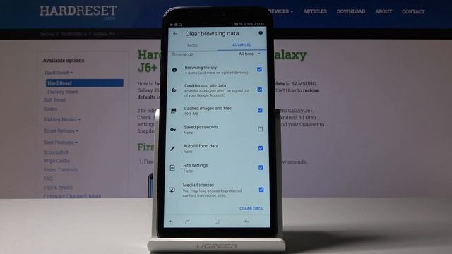 How to Clear Browsing Data in Samsung Galaxy J6+ смотреть онлайн