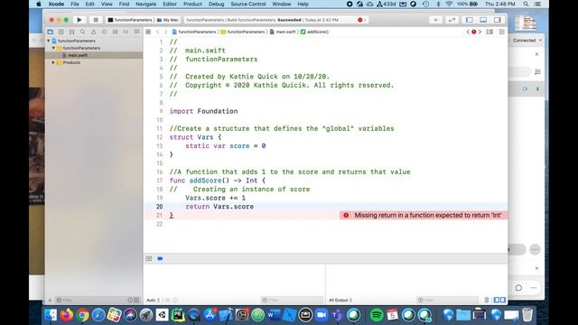 Swift Programming: "Global" Variables and Returns смотреть онлайн
